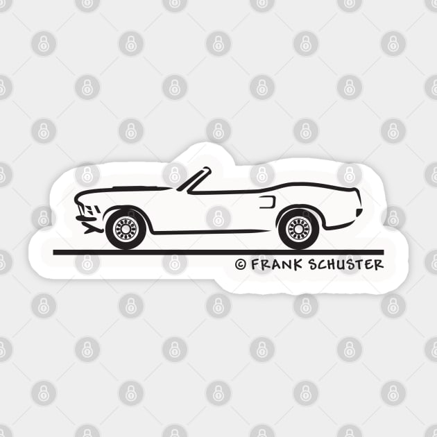 1970 Mustang Convertible Sticker by PauHanaDesign